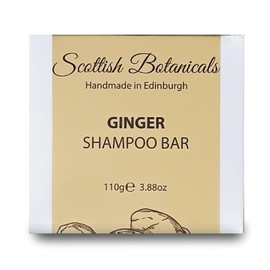 Ginger shampoo bar - Stimulates and Refreshes, Deep Cleansing, Vegan, Cruelty Free, No SLS or Parabens, Handmade in UK, 110g, Scottish Botanicals