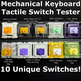 Kailh, JWK, Drop, Glorious, Gateron TACTILE Mechanical Keyboard SWITCH TESTER SAMPLE PACK Holy Panda, Kiwi, Glorious
