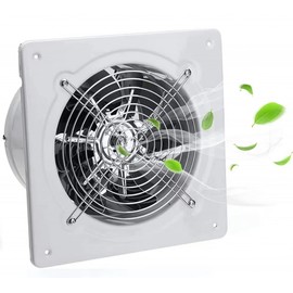 Nalle 8 inch Exhaust Fan 80W 500CFM Through-wall installation Ventilation Fans 110V Exhaust Smoke Fan with Power Cord for Kitchen,Bathroom,laundry room,Garage (white)
