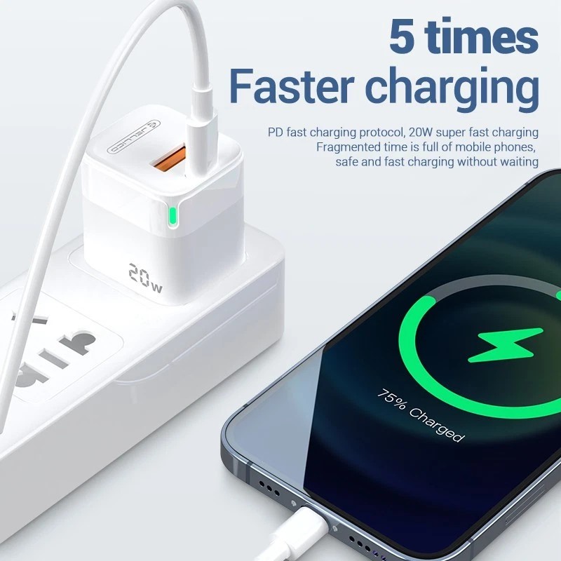 Jellico 20W Fast USB-C PD Wall Home Charger for Cricket
