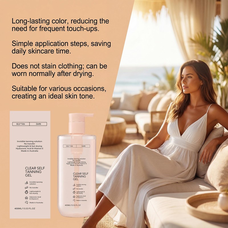 400ml Clear Self Tanning Gel, Clear Self Tanning Gel with
