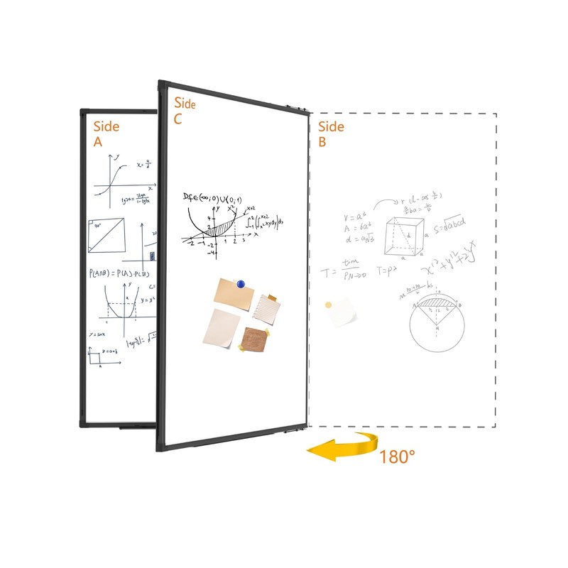 Magnetic Dry Erase White Board 48x36 Inch, 4x3 WhiteBoard Foldable