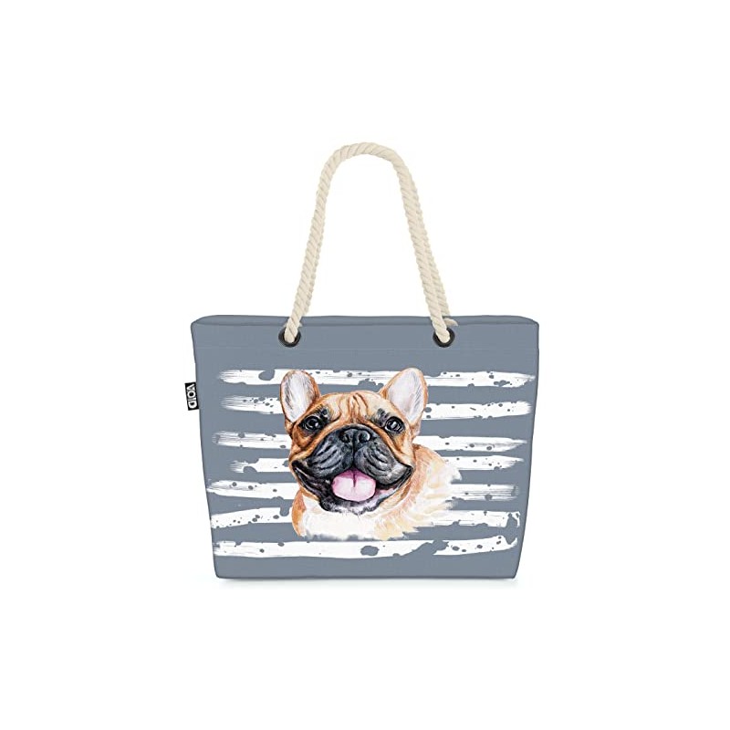 VOID XXL Beach Bag French Bulldog Shopper Bag 58 x