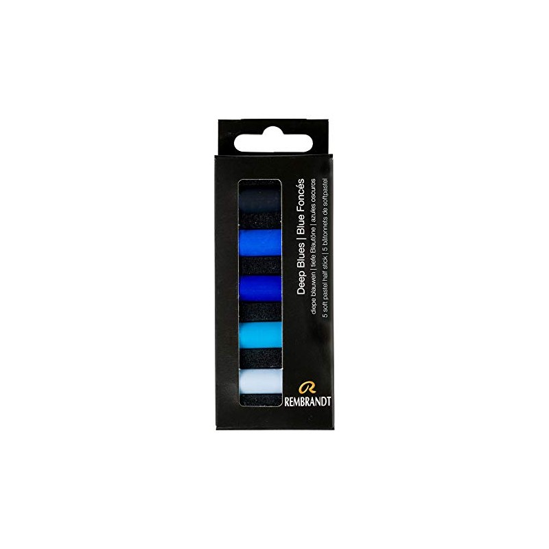Rembrandt Soft Pastels 5pc Half Stick Deep Blues (31820523)
