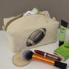 'Banded Rugby Ball' Canvas Wash Bag/Makeup Case (CS00044284)