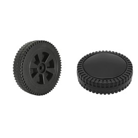 Naisfei Pack of 2 Grill Wheels Replacement Parts, 7 Inch Gas Grills Wheels Grill Wheels Replacement Parts Plastic Wheel Grill Replacement Parts BBQ Wheel Kit Grill Wheels Parts with Wheel Cover