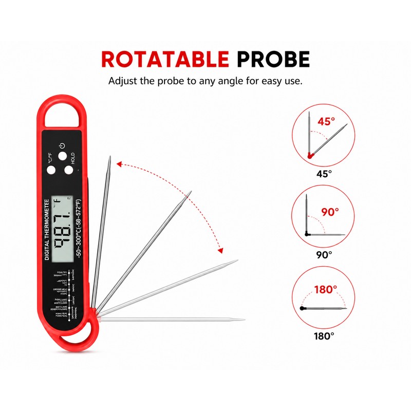 Professional Digital Meat Thermometer Instant Read – Waterproof Food Thermometer