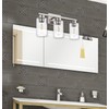 A1A9 3-Light Bathroom Vanity Light, Modern Brushed Nickel Wall Lights