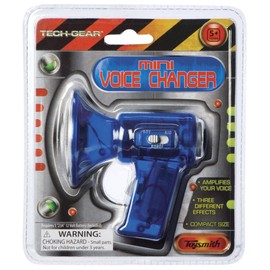 Toysmith Tech Gear Mini Multi Voice Changer, Amplifies Voice with 3 Different Voice Effects, for Boys & Girls Ages 5+, Colors Vary