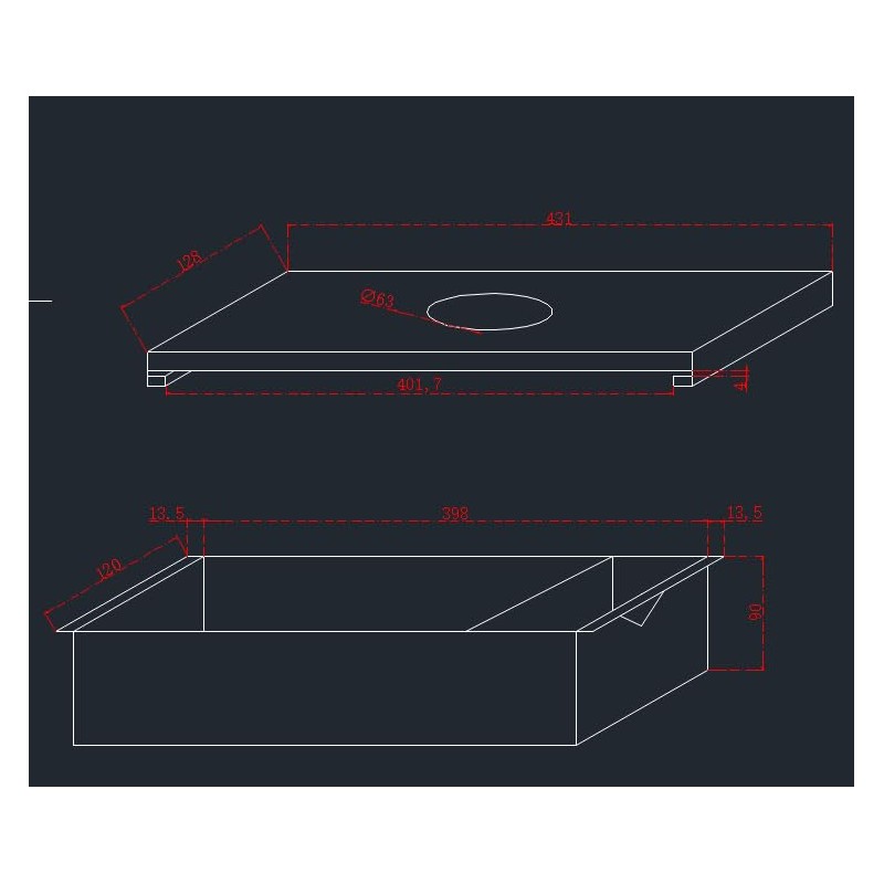 Grease Box for Restaurant Canopy Hood Exhaust Fan Galvanized Sheet