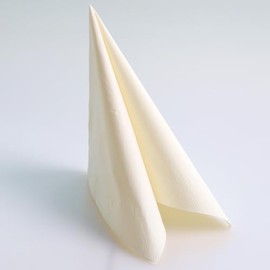 FRANZ MENSCH Hygostar Classic Napkins 33 x 33 cm | 2-Ply, FSC®-Certified, Cream, L: 33 cm, W: 33 cm, Cellulose Napkins, Pack of 1500