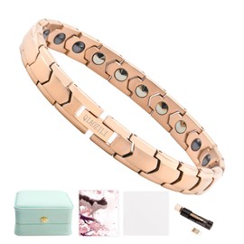 QIAOZILI 99.999% Germanium Bracelet, Unisex, Gentle and Skin-friendly, Hematite Bracelet, Magnetic, Health, Antistatic Bracelet, Sports Bracelet, Fashion Jewelry, Anti-Static Gift Box Instruction