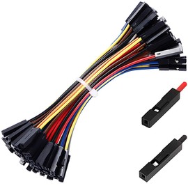 Hellotronics Jumper Wire Jumper Cable Female to Female Male to Male 100pcs (Length 10CM, 1P Female-Female)