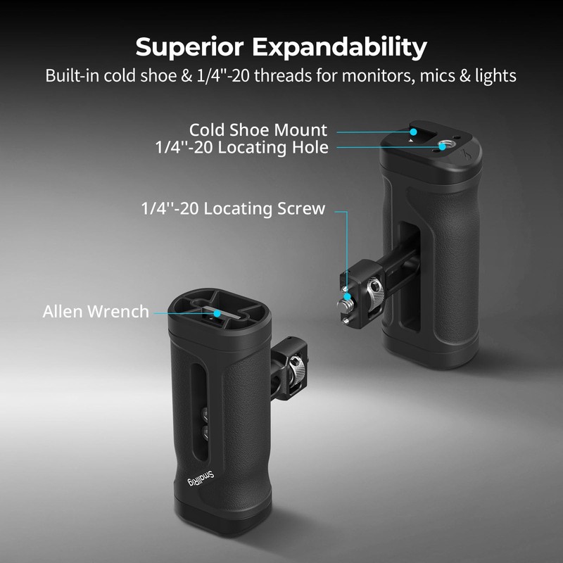 SmallRig 5946 Mini Side Handle with 1/4"-20 Screw Camera Cage