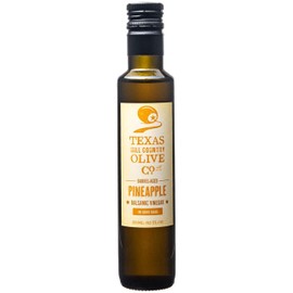 Pineapple Balsamic Vinegar - Gourmet Barrel Aged Infused Balsamic Vinegar - Great for Dressing Dipping Glazing - No Artificial Flavors or Added Sugar - Made in Texas (8.5 oz)