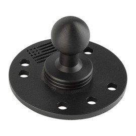 Bulletpoint Mounting Solutions 2.4-inch Round Metal AMPS-Compatible Base with 20mm Ball Mount