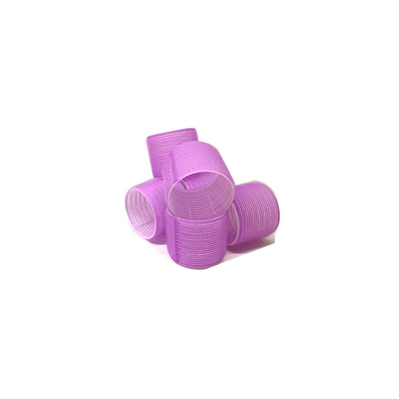 6 Pack Super Jumbo Self Grip Hair Rollers Pro Salon