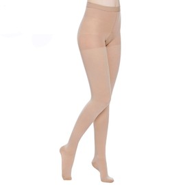 Medias de compresión de 20 a 30 mmHg para mujeres y hombres, ayuda a aliviar los síntomas de las venas varicosas leves, soporte firme de compresión gradiente, 1 par. (Close Nude-S)