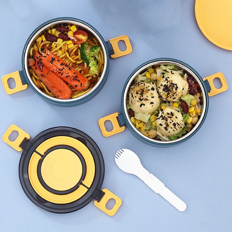 Stackable Lunch Box 1600ml Dual Layers Stainless Steel BPA Free