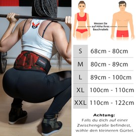 Weight Lifting Belt (+ Training Plans) Fitness Belt for Bodybuilding, Strength Training, Weightlifting and Crossfit Training - Weightlifting Belt for Men and Women (S, Black)