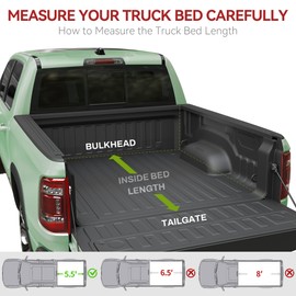 LEDKINGDOMUS Soft Tri-Fold Truck Bed Cover Fits for Ford F150 F-150 2015-2025 | 5'5" (67") Bed