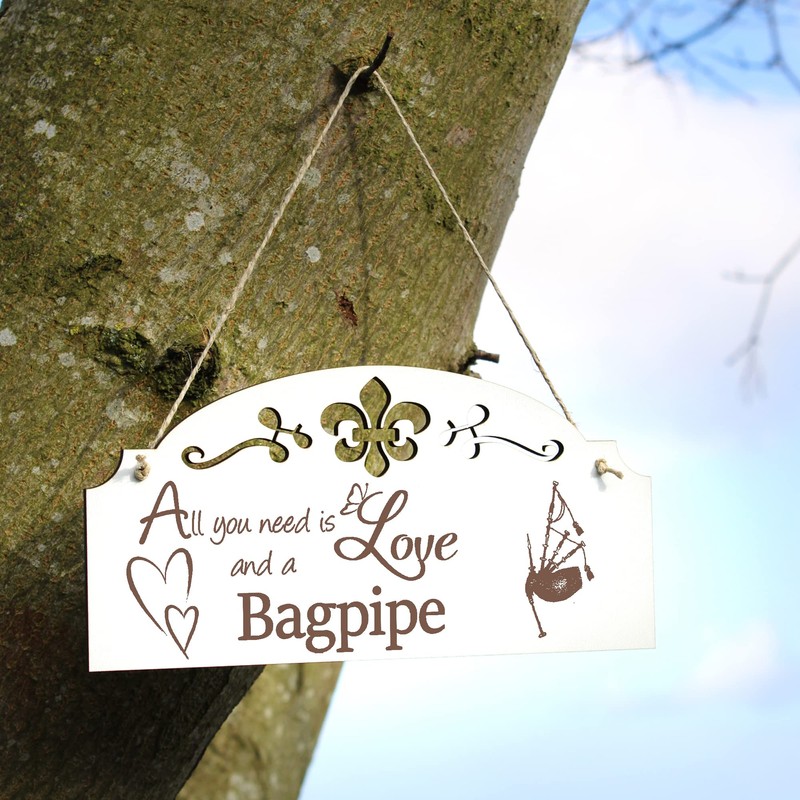 Bagpipe Decorative Sign 20 x 10 cm – All you