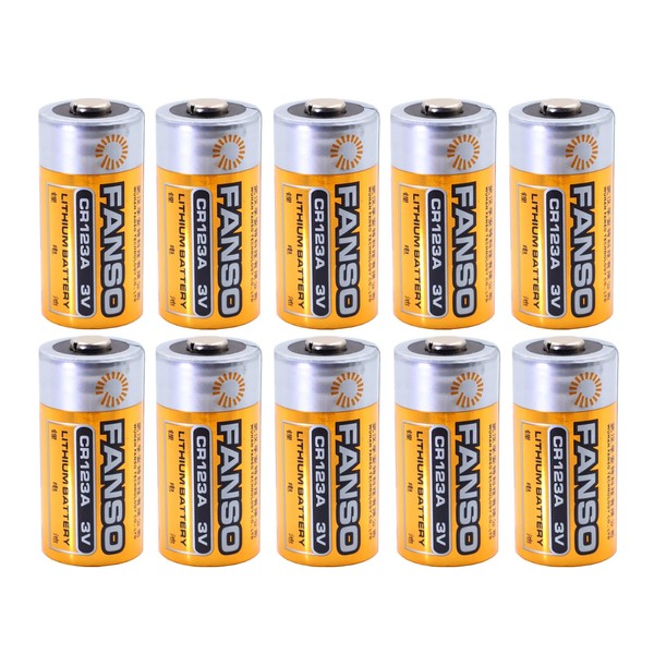 STEPMAX 10 Pack CR123A 3V Lithium Battery 1400mAh for Cameras