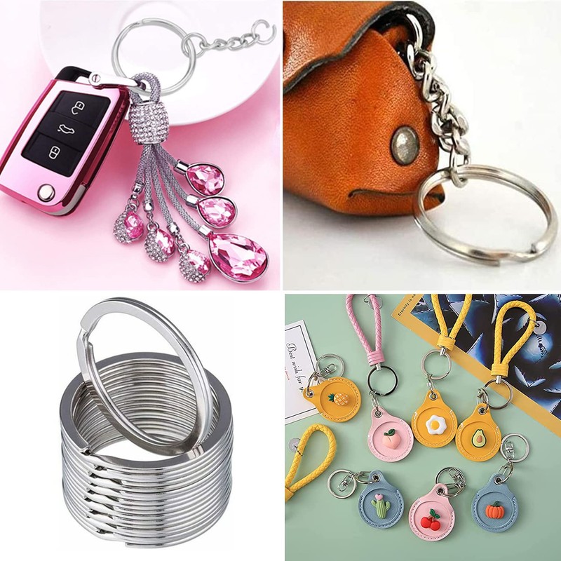 ebuyerfix 100 Pcs with 25mm to 28mm Round Key Rings