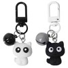 Amily Black Cat & White Cat Matching Key Chain Cute