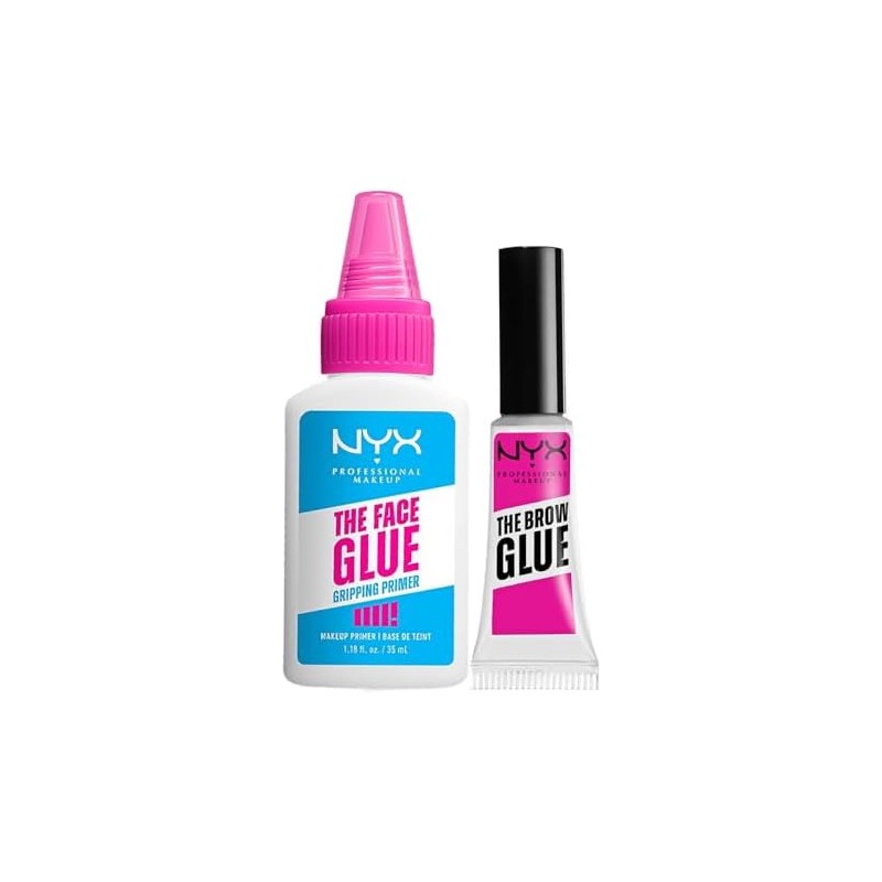 Nyx Face Glue Primer hidratante + Brow Glue – Kit