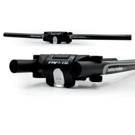 UPANBIKE Bike Folding Handlebar Aluminum Alloy Scooter Handlebar Quick Release Foldable Bar 31.8mm/25.4mm (Black+Gray)