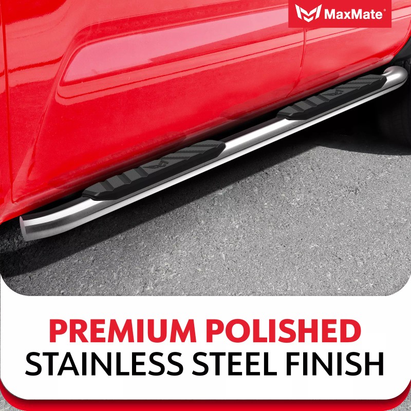 MaxMate 3.5" Oval Nerf Bar Side Steps for Supercab