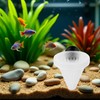 1 Pc White Cone Shape Aquarium Red Worm Fish Feeder
