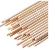 100PCS Dowel Rods Wood Sticks Wooden Dowel Rods - 1/4 x 12 Inch Unfinished Bamboo Sticks - for Crafts and DIYers