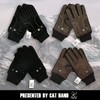 [Cat Hand] Motorcycle Gloves - Gloves (A-Brown)