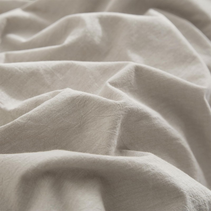YASMENG Half-Linen Bed Linen, 135 x 200 cm, Light Grey,