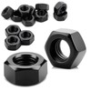 Pack of 30 M10 Nuts Black Galvanised Hex Nuts Steel