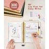 Hardcover Spiral Notebook journal with Removable Dividers Tabs, 300 Pages