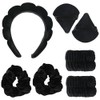 Set 7 en 1 AGTOWM en negro: diadema nube ergonómica,