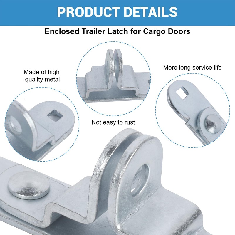 Cargo Trailer Door Latch Hasp Keeper for Ramp Padlock Race