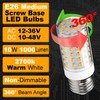 Hylroe E26 12V 24V Medium Screw Base LED Bulbs 2700K