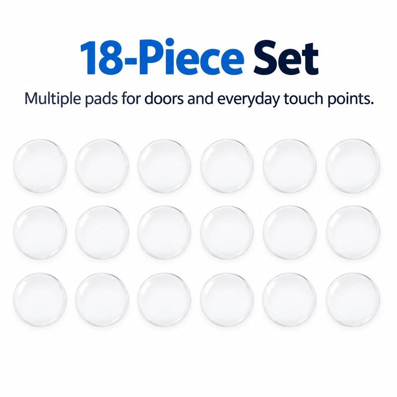 Clear Door Knob Wall Protectors – 40×8mm Bumper Pads for