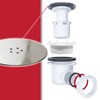 SPARES2GO Shower Trap for 90mm Tray Plug Hole 1.5" Luxury