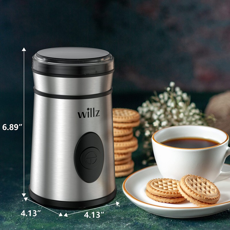 Willz Electric Coffee Grinder for Coffee Beans, Spices, & Herbs
