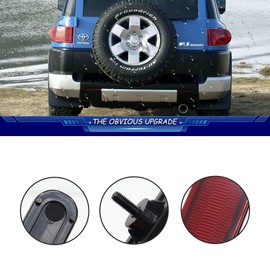 JDMTECH For 2007 2008 2009 2010 2011 2012 2013 2014 Toyota FJ Cruiser Reflector Tail Lights Housings Red Lens
