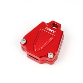 MOWOK For Yamaha YZFR6 YZF R6 Accessories Motorcycle Key Shell Cover Case & Badge Keyring, Red, CM