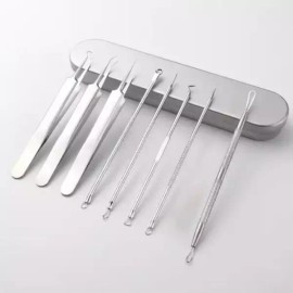 SS [에스에스_62]고급 피지 압출 바늘 블랙헤드압출 8종 1세트 SS-62 Advanced Pimple Extractor Blackhead Remover 8-Piece Set