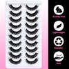 Veleasha Eyelashes Cat Eye Lashes Wispy False Eyelashes D Curl