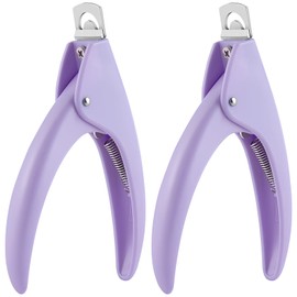 Adjustable Professional Acrylic Nail Cutter - U-Shaped Blade for Precise Trimming, Ideal for Artificial Nail Art, Manicure Tool for Salon & DIY, Light Purple