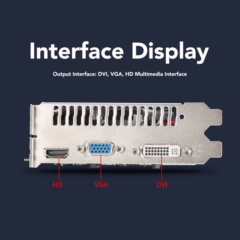 Desktop Graphics Card 4GB DDR3 40nm 128bit 700/500MHz Cooling Fan